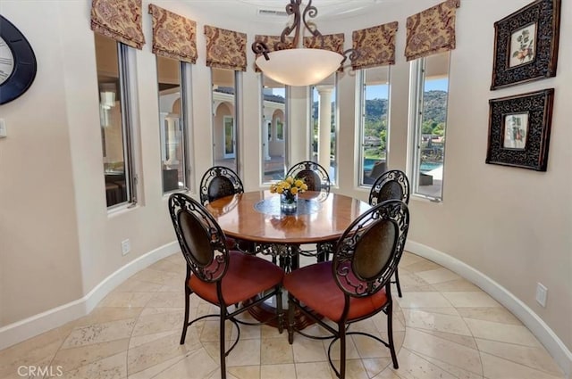 view of dining space