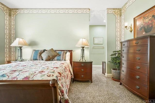 view of carpeted bedroom