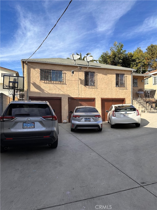 view of property with a garage