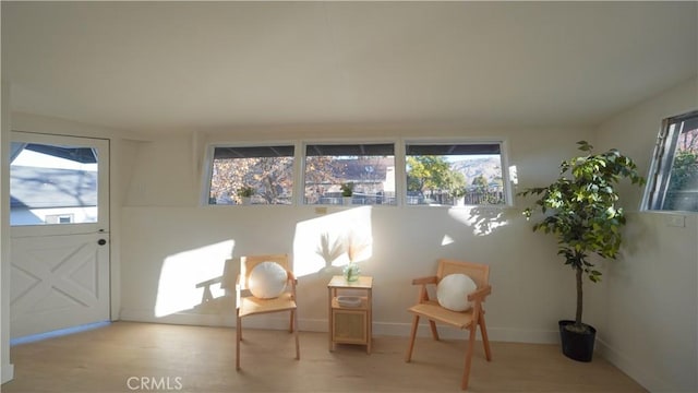 sitting room with a wealth of natural light