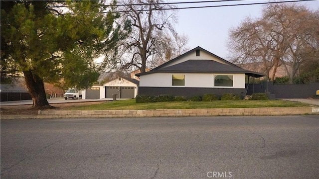 view of property exterior featuring a garage