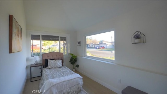 bedroom featuring light hardwood / wood-style flooring