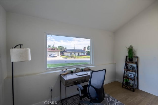 35414 Date Ave, Yucaipa, CA 92399 - office area featuring wood finished floors