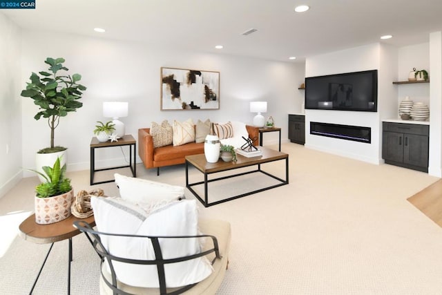 view of carpeted living room