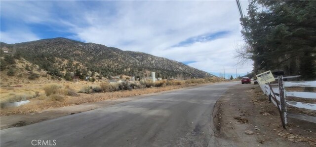 view of street with a mountain view