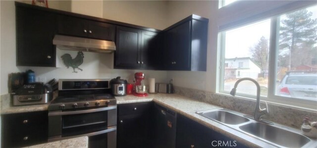 kitchen featuring sink and stainless steel stove