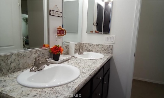 bathroom with vanity