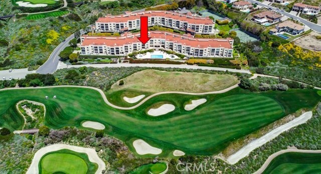 bird's eye view featuring view of golf course