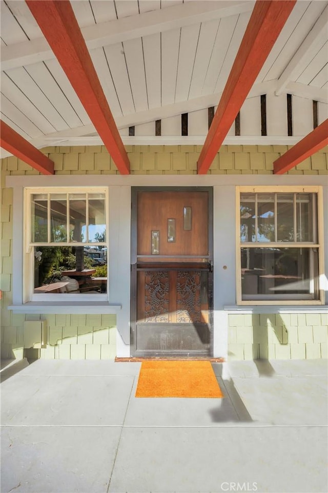 view of doorway to property