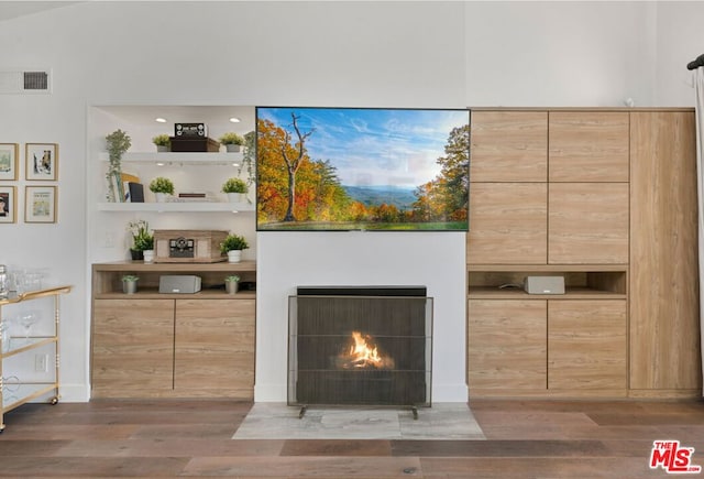 living room featuring hardwood / wood-style flooring