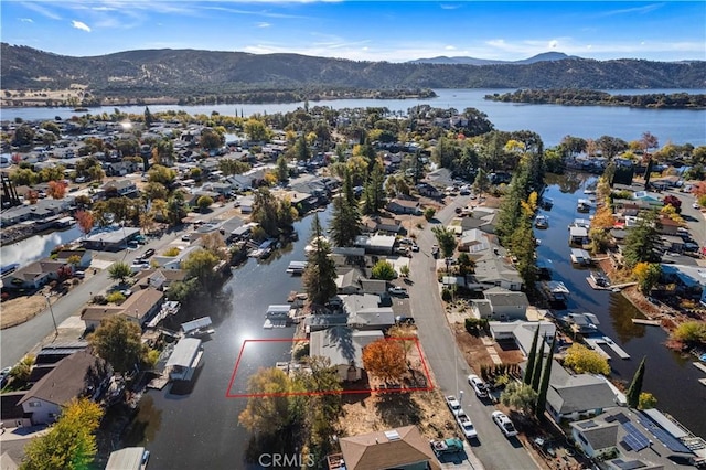 12755 Blue Heron Ct, Clearlake Oaks, CA 95423 - drone / aerial view with a water and mountain view