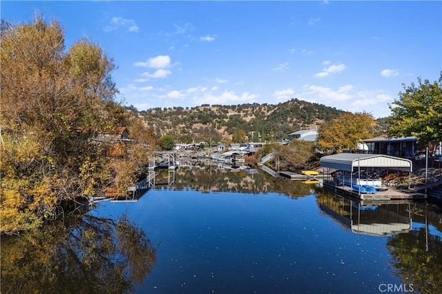12755 Blue Heron Ct, Clearlake Oaks, CA 95423 - water view featuring a dock