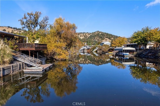 12755 Blue Heron Ct, Clearlake Oaks, CA 95423 - dock area featuring a water and mountain view