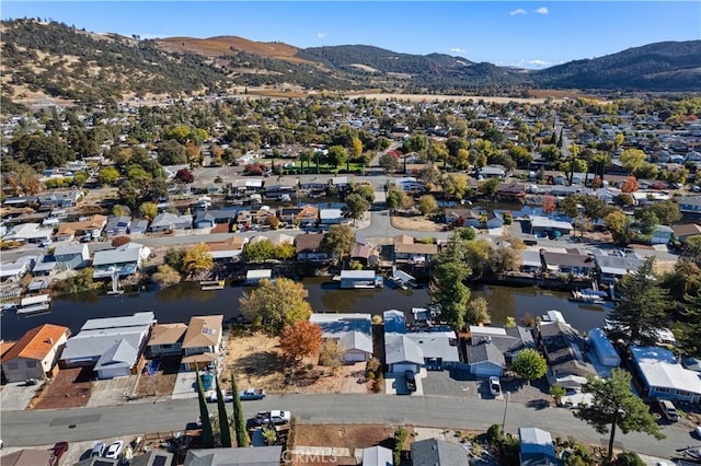 12755 Blue Heron Ct, Clearlake Oaks, CA 95423 - bird's eye view featuring a mountain view