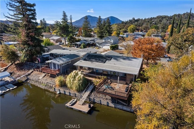 12755 Blue Heron Ct, Clearlake Oaks, CA 95423 - drone / aerial view featuring a water and mountain view