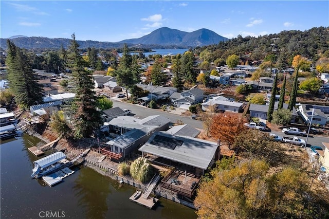 12755 Blue Heron Ct, Clearlake Oaks, CA 95423 - bird's eye view featuring a water and mountain view