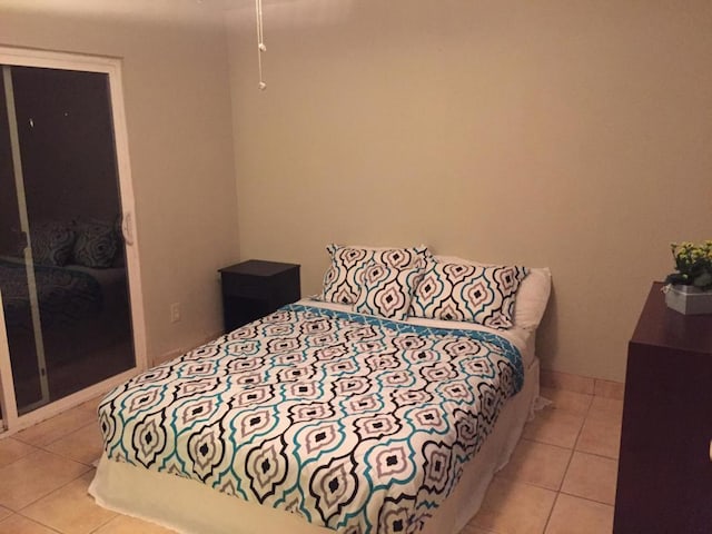 view of tiled bedroom