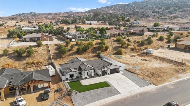 aerial view featuring a mountain view