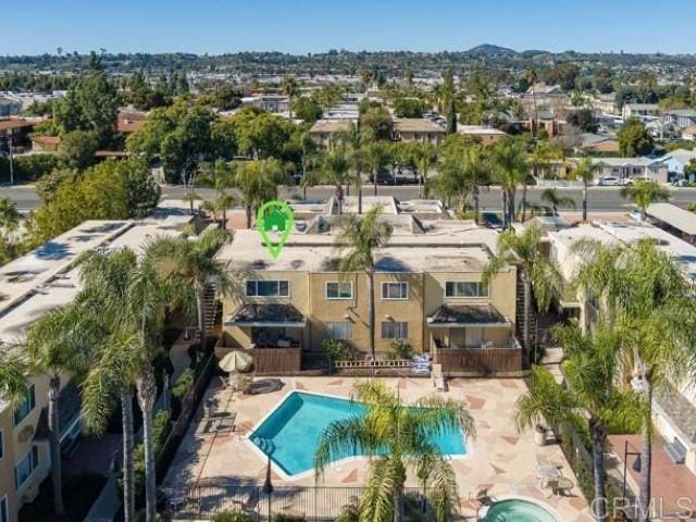 birds eye view of property featuring a residential view