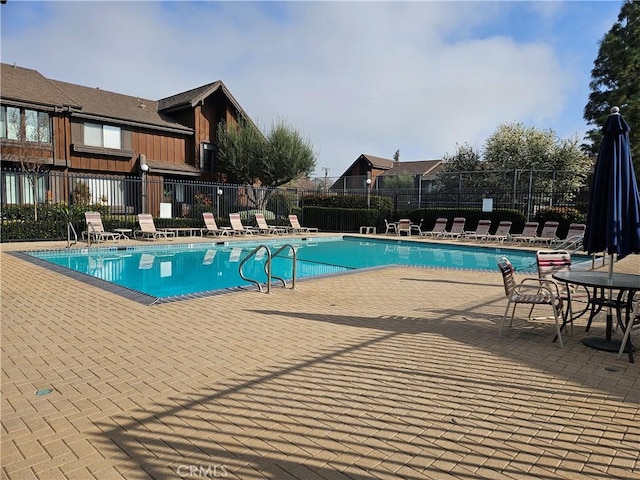 view of pool with a patio area