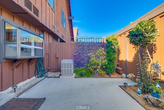 view of patio / terrace featuring central AC unit