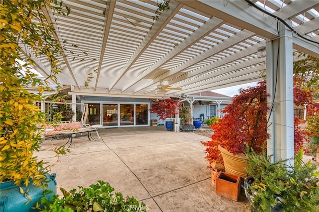 view of patio / terrace featuring a pergola