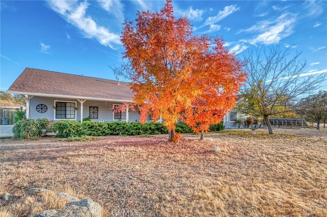 view of front of home