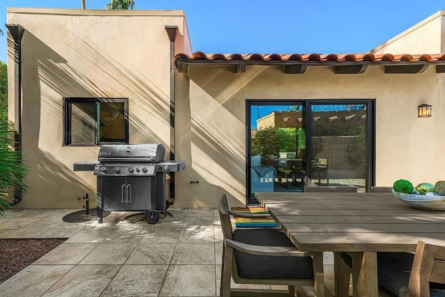 view of patio with grilling area