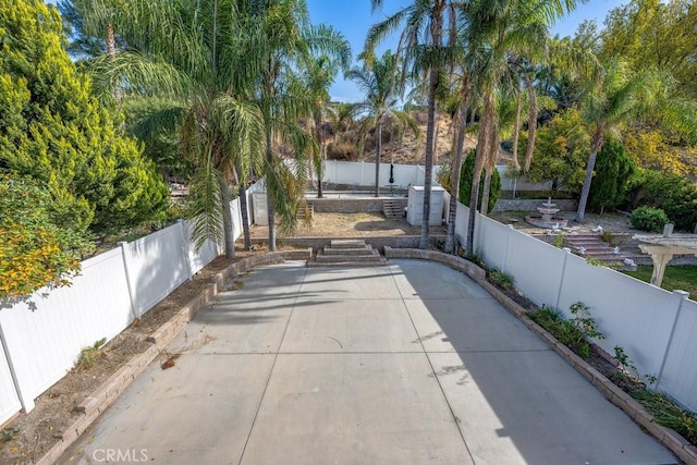 view of patio with a fenced backyard