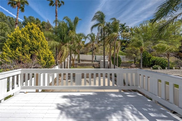 wooden deck with fence