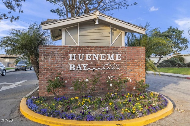 view of community sign