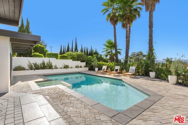 view of pool with a patio