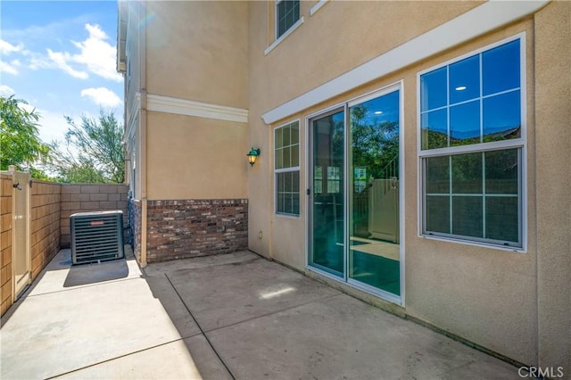 view of patio with cooling unit