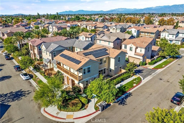 bird's eye view featuring a mountain view