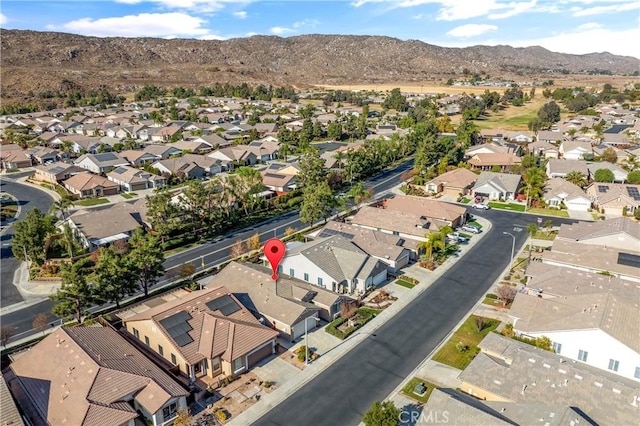 aerial view featuring a mountain view