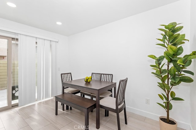 view of dining room