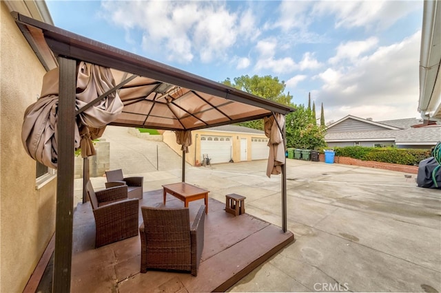 view of patio with a gazebo