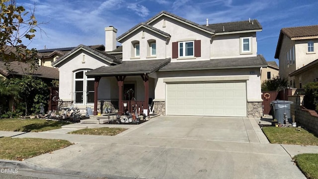 view of front of house featuring a garage