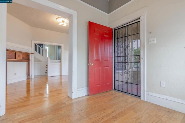 entryway featuring light wood-type flooring