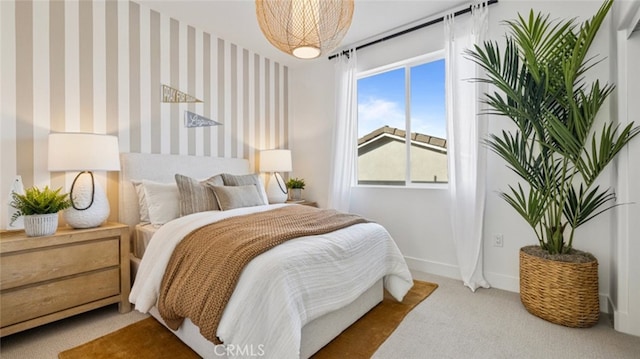 bedroom featuring carpet