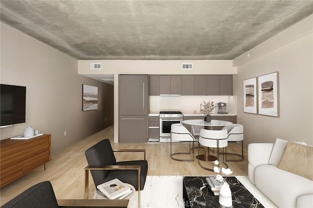 380 Cordova St Unit 403, Pasadena, CA 91101 - living room featuring light wood finished floors