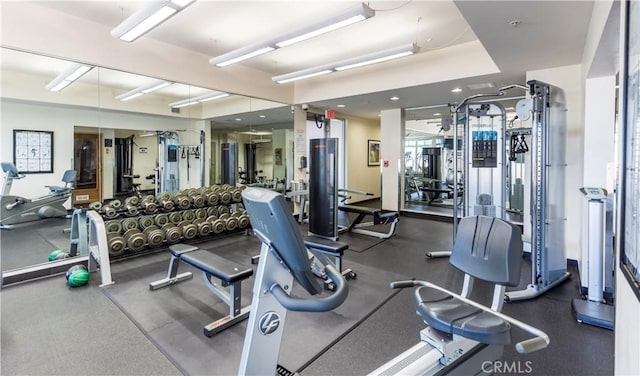 view of exercise room