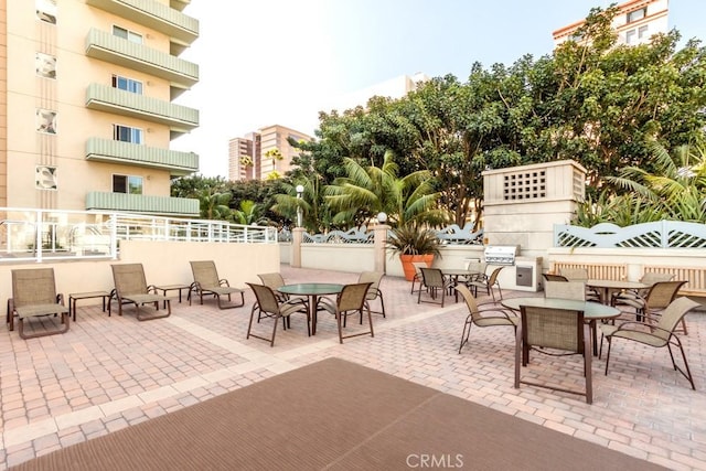 view of patio featuring grilling area