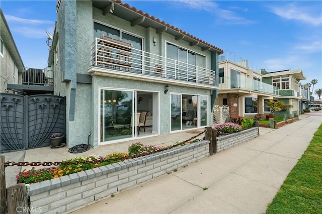 exterior space with a balcony