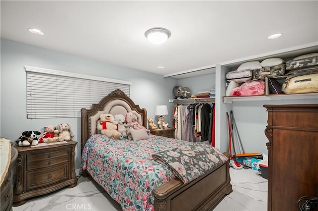 bedroom featuring a closet