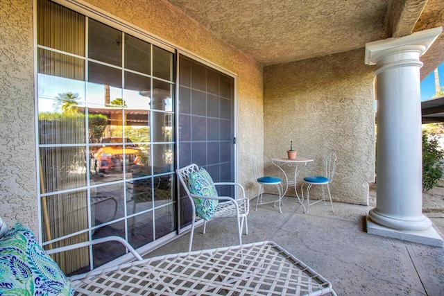 exterior space with covered porch