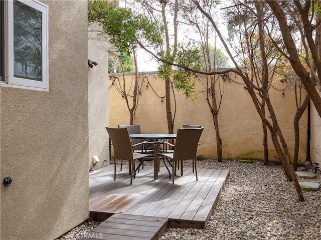 view of patio / terrace with a wooden deck