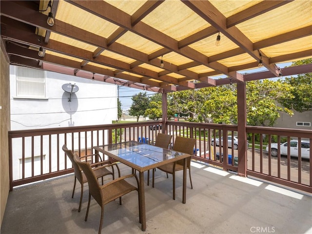 view of patio / terrace with a pergola