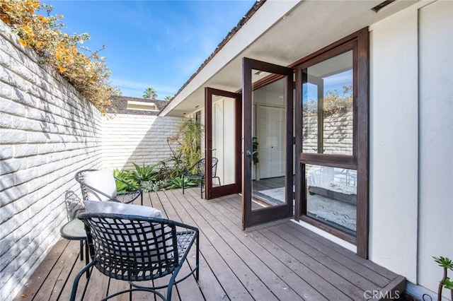 view of wooden deck