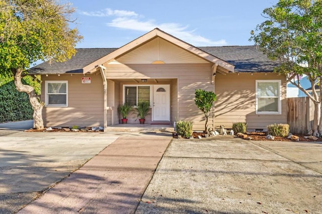 view of front of home